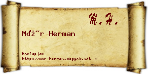 Mór Herman névjegykártya