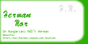 herman mor business card